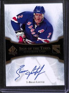 2007-08 Upper Deck SP Hockey Sign of the TImes Autograph #ST-LE Brian Leetch
