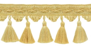 Scalloped Tassel Fringe Trim, Color# VNT26 - Butter Gold [Sold By The Yard] - Picture 1 of 1