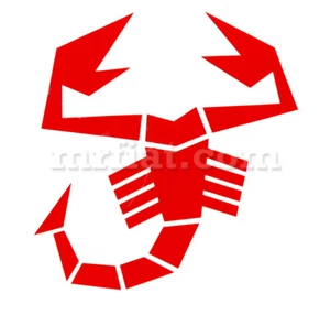 Fiat 500 Abarth Front Trunk Red Scorpion Sticker New - Foto 1 di 1