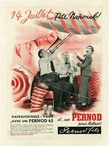 "Un PERNOD pour ARTHUR" Annonce originale entoilée (MATCH 14 Juillet 1939) - Picture 1 of 1