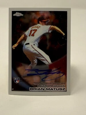 Autógrafos de novato Topps Chrome 2010 - Brian Matusz #210 Foto 1 de 2