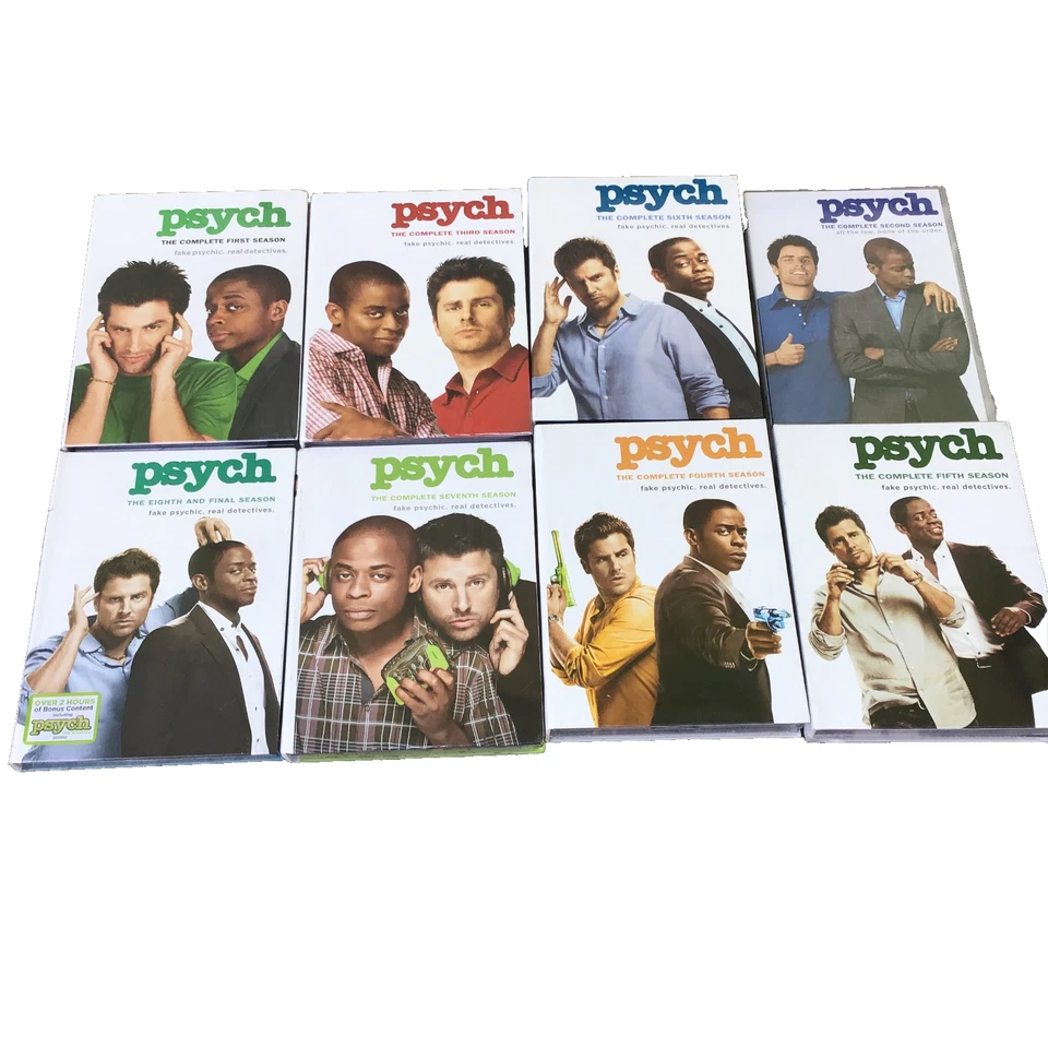 Sealed Psych Complete TV Series Seasons 1 2 3 4 5 6 7 8 (DVD) Roday Hill USA - Image 1 of 4