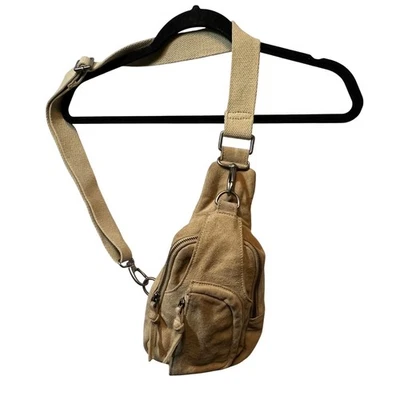 Bandolera Free People Gamuza Cuero Tostado Pequeño Festival Boho Foto 1 de 4