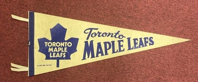 RARE Vintage NHL 1970 Toronto Maple Leafs Pennant Full Size SHIPPED FLAT - Image 1 of 4