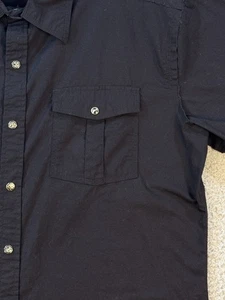 Black Label Black Distressed Inside Out Nähte Herren 2XL Hemd Nieten Wild Lif - Bild 1 von 22