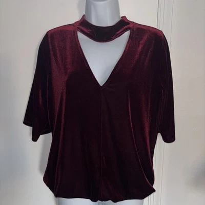 Top Gargantilla Veronica M. 100% Terciopelo Cuello en V Para Mujer Talla M Boho Caprichoso Grunge  Foto 1 de 4