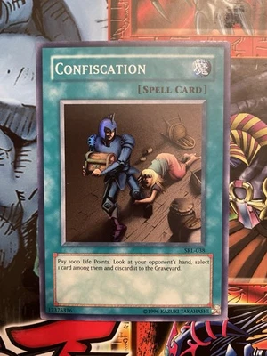 YuGiOh - Confiscation - SRL-038 - Unlimited - Super Rare - NM - Image 1 of 2