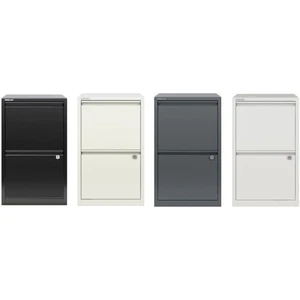 Bisley A4 Filing Cabinet 2 Drawer Flush Handle | 24 Hour Weekday Delivery - Picture 1 of 12
