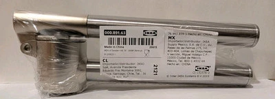 IKEA KONCIS Garlic Press, Stainless Steel Nickel Plated, 000.891.63 - NEW SEALED - Image 1 of 2