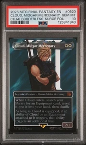 PSA 10 Magic the Gathering Cloud, Midgar Mercenary Surge Foil 520 Final Fantasy - Picture 1 of 2