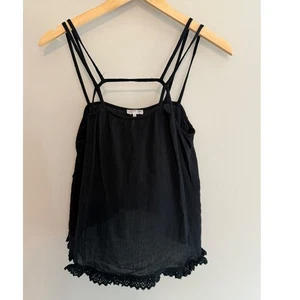 Intimately Free People Cami Top Lace Trim Strappy Black XS - Picture 1 of 7
