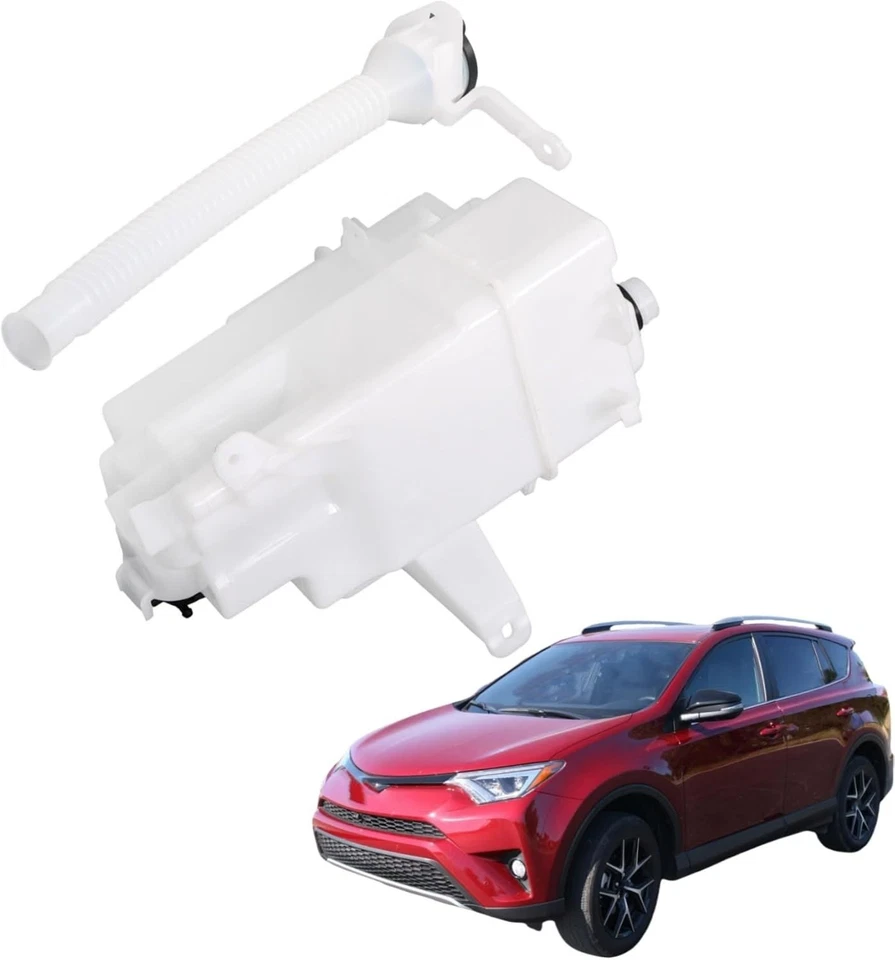 Depósito de líquido para lavadora de parabrisas con tubo de motor y orificio de sensor blanco... Foto 1 de 1