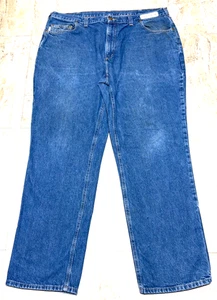 Carhartt Jeans Mens 42x34 Blue Denim Relaxed Fit Straight Leg - Picture 1 of 5