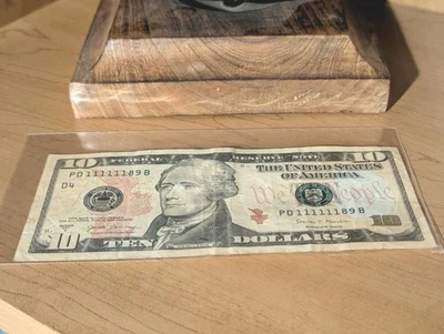 2017-A $10 Note Rare Bill 99.05% Fancy Serial Number Six of a Kind PD 11111189 B - Image 1 of 4