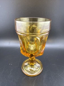 Copa de vino de vidrio ámbar Fairfield Anchor Hocking años 60 vintage MCM DE COLECCIÓN - Imagen 1 de 4