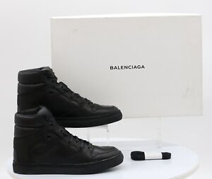 BALENCIAGA DAMEN HIGH TOP LEDER SNEAKERS DREIFACH SCHWARZ VIELE GRÖSSEN UVP £455 M