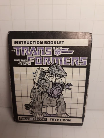Transformers G1 Vintage Base Trypticon Part Piece Accessory Instruction Booklet Cover