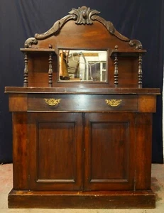 Antique Rosewood Mirrored Credenza  Chiffonier  - Picture 1 of 12