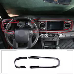 Matte Black Dashboard U Shape Cover Decorative Trim For Toyota Tacoma 2016-2022 - Picture 1 of 10