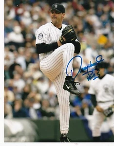 DENNY NEAGLE COLORADO ROCKIES ACTION SIGNED 8x10 - Picture 1 of 1