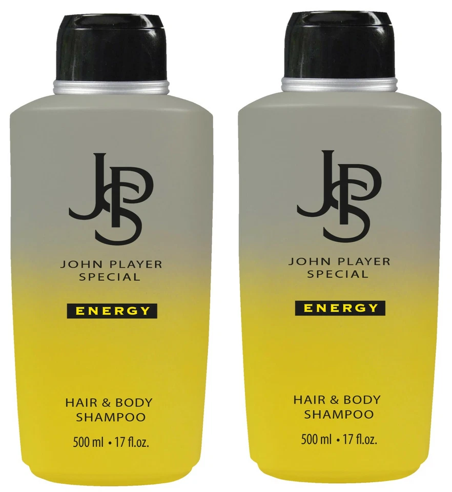 John Player Special ENERGY Hair & Body Shampoo 2 x 500 ml OVP