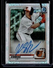 $ 2020 Bowman Chrome Prospect Autographs Mojo Refractor Kyle Stowers Auto