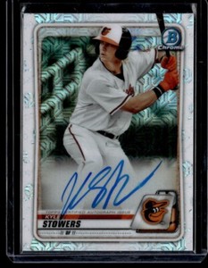$ 2020 Bowman Chrome Prospect Autographs Mojo Refractor Kyle Stowers Auto