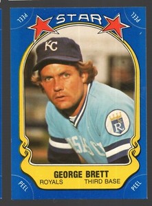 1981 Fleer Star Sticker Checklist George Brett Kansas City Royals