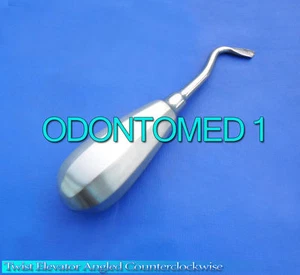 DENTAL TOOTH SURGERY ANGLED COUNTERCLOCKWISE GROOVE TWIST ELEVATOR - Picture 1 of 3