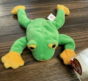 TY Beanie Baby Smoochy Frog Rare with Errors - Picture 1 of 7
