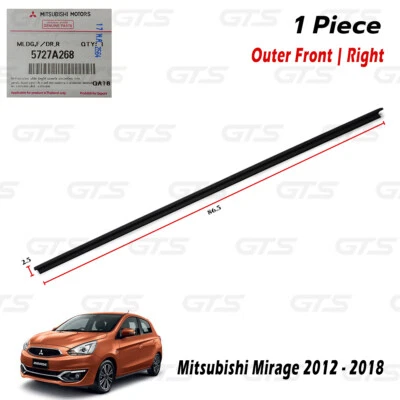 For Mitsubishi Mirage Space Star 2012 18 Front Rh Outer Weatherstrip Door Belt - Image 1 of 4