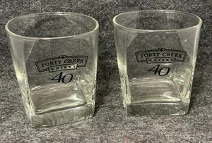 Forty Creek 40 Whiskey Low Ball, Cocktailglas Becher quadratisch, 2er Set - Bild 1 von 2