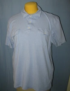 Michael Kors Striped Polo Shirt Pockets Blue White Knit Men's XL EUC - Picture 1 of 4