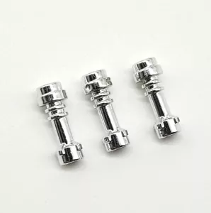 BRAND NEW Lot of 3 Lego Star Wars Minifigure Chrome Silver Lightsaber Hilt Jedi - Picture 1 of 3