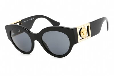 VERSACE VE4438B GB1/87 太阳镜黑色镜框灰色镜片 52 毫米 — 第 1/4 张图片