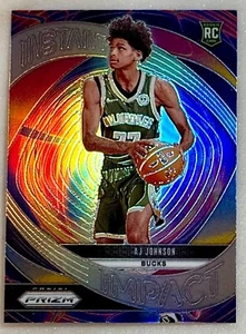 AJ Johnson 2024-25 Panini Instamt Impact Silver Prizm #11 Milwaukee Bucks RC - Picture 1 of 2