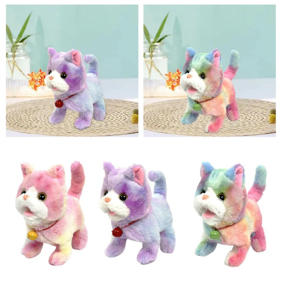 Electric Plush Toy Cat Walking Cat Toy Cute Tail Wagging Meowing Electronic Cat - Image 1 of 1