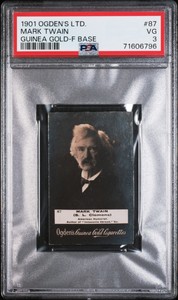 1901 Ogden's Ltd. Guinea Gold #87 Mark Twain F Base PSA 3