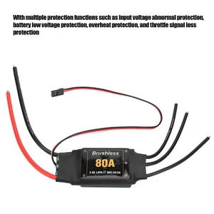 80A Brushless ESC Electronic Speed Controller Accessory for RC Airplane Aircraft - Picture 1 of 12