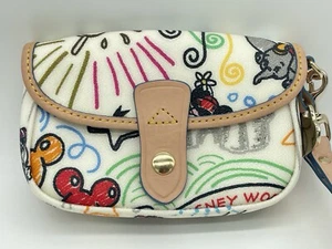 Dooney & Bourke Walt Disney World Disneyland Pouch Wristlet Dumbo Mickey - Picture 1 of 16