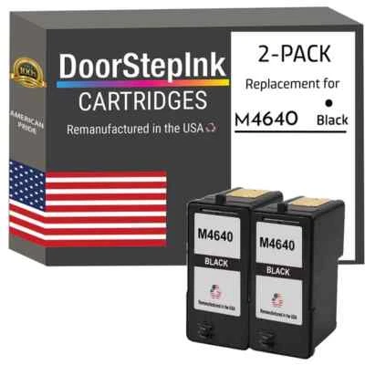 DoorStepInk Compatible Ink Cartridge for Dell M4640 Series 5 Black Twin Pack-USA - Image 1 of 4
