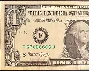 2003 Near Solid Serial Number One Dollar Bill United States Paper Money Federal - Picture 1 of 4