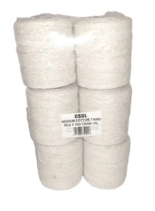 6 x mittelweiße weiße Baumwollschnur Fädelgarn Knäuel à 500 g 230 m lang - Bild 1 von 3