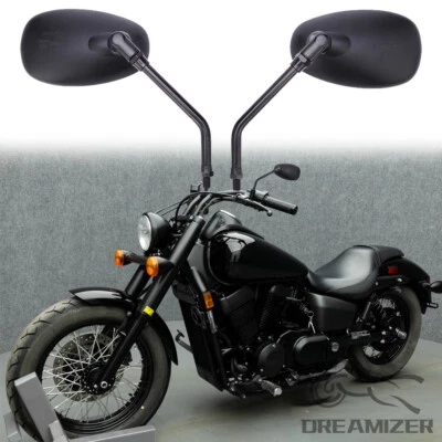 Espejos retrovisores negros para motocicleta Honda Shadow VT750 VT1100 VTX1300 VTX1800 Foto 1 de 4