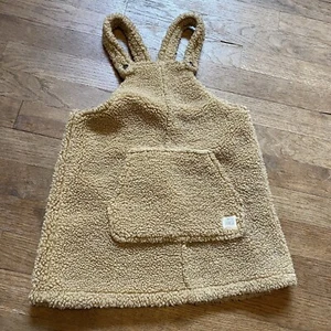 Art Class Target Fuzzy Teddy Bear Overall Romper Jumper Dress - Picture 1 of 8