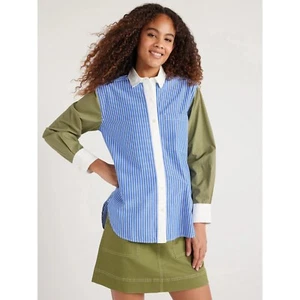 Free Assembly Button Down Tunic Shirt Medium - Picture 1 of 2