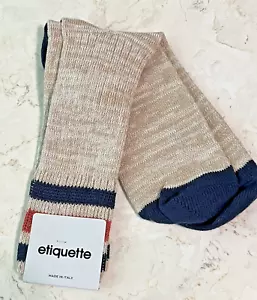 Etiquette Men's Shoe Size 8-12 Sport Tan Combed Cotton Blend Crew Socks NWT - Picture 1 of 4