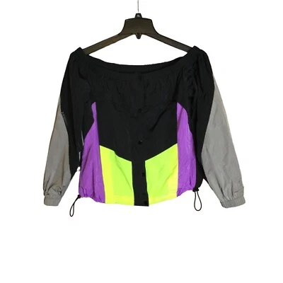 Alexander Wang Colorblock Nylon Jacket Designer Wind Breaker Size S Preppy - Image 1 of 4