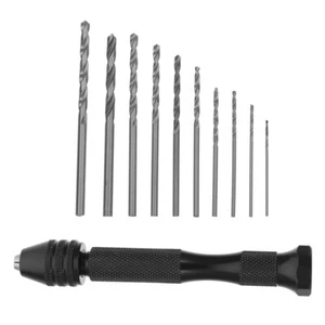 1 Set Practical Black Hand Drill Bit Hand Drill Pin Vise for Resin Casting - Picture 1 of 12