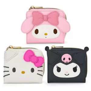 Portafoglio Japan Sanrio Hello Kitty My Melody Kuromi stile viso - Foto 1 di 9